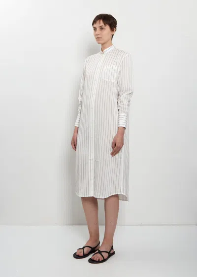 Totême Cotton Silk Summer Tunic Dress In White