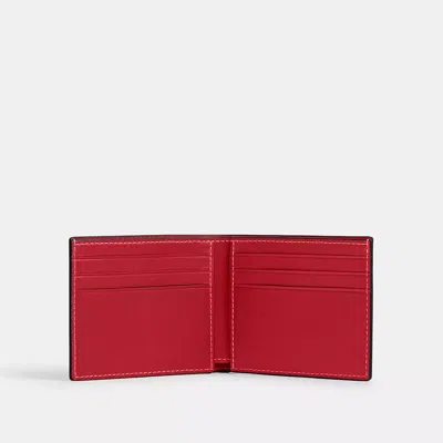 Coach Slim Billfold Wallet In Red