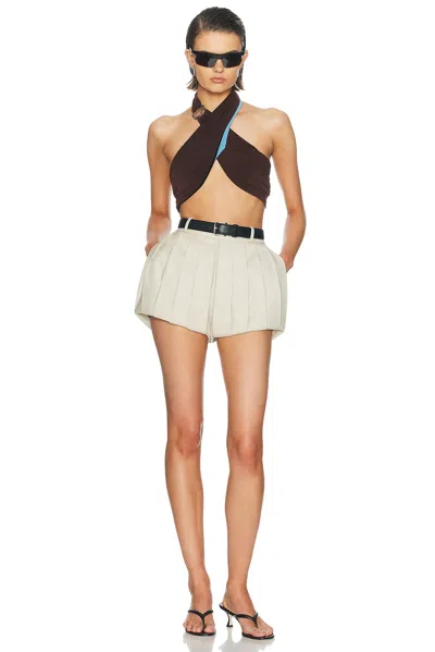 Coperni Multi Pleat Short In White