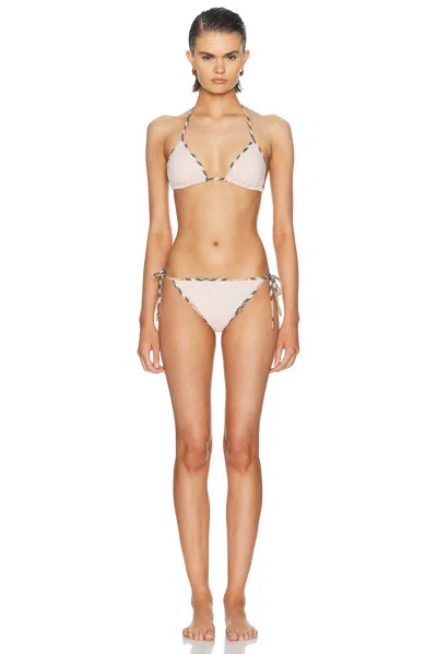 Burberry Tie Side Bikini Bottom In White