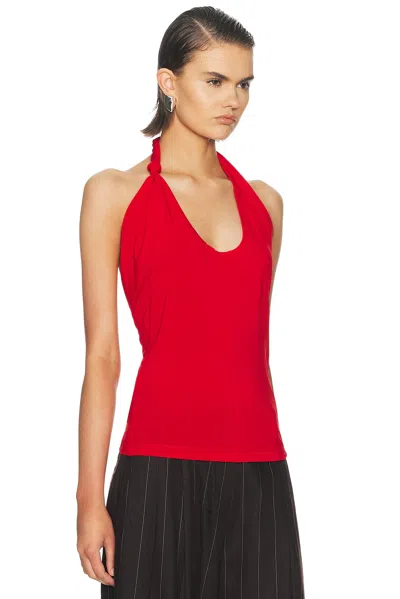 Helmut Lang Twist Dancer Top In Red