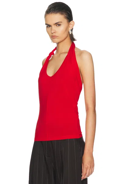 Helmut Lang Twist Dancer Top In Red