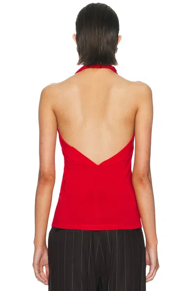 Helmut Lang Twist Dancer Top In Red