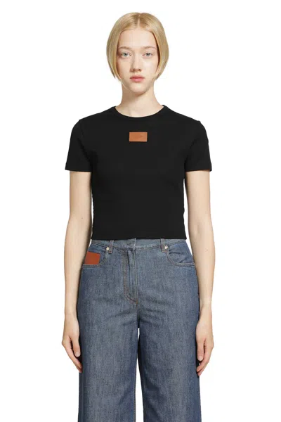 Fendi Jersey T-shirt In Black