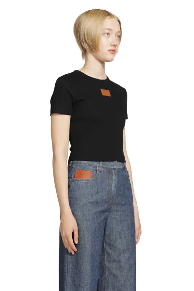 Fendi Jersey T-shirt In Black