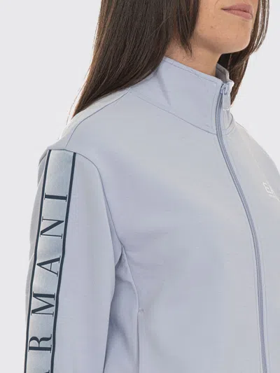 Ea7 Zip Sweatshirt In Blue