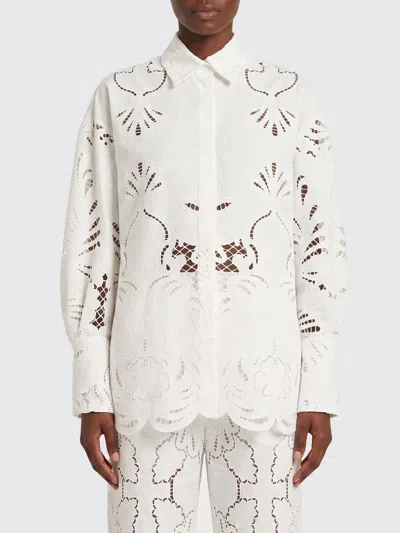 Giuseppe Di Morabito Broderie Anglaise Oversize Shirt In White