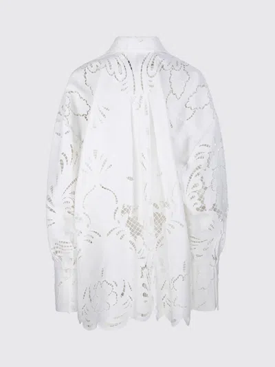 Giuseppe Di Morabito Broderie Anglaise Oversize Shirt In White