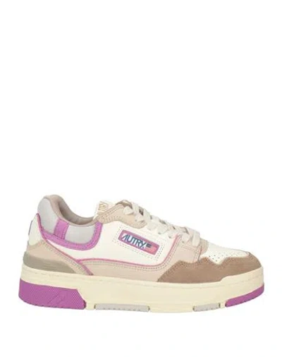 Autry Woman Sneakers Purple Size 8 Textile Fibers In Multi
