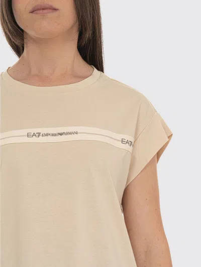 Ea7 Logo Series T-shirt In Brown