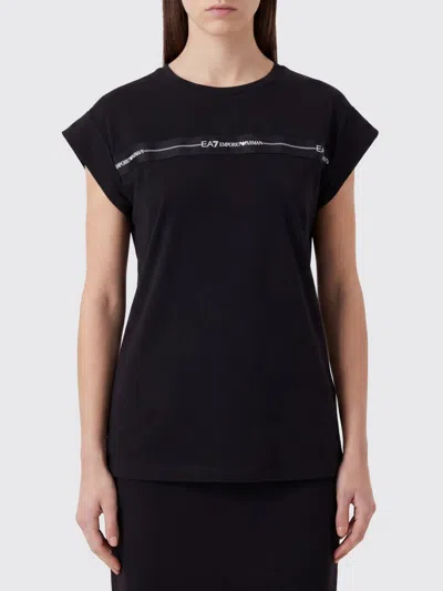 Ea7 Crew Neck Top In Black