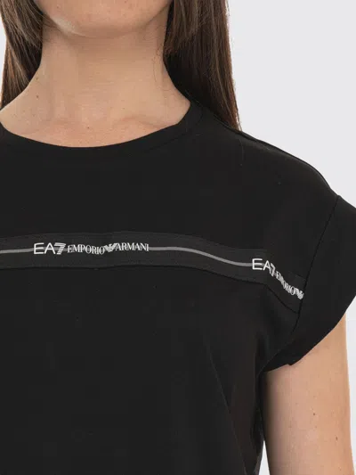 Ea7 Crew Neck Top In Black