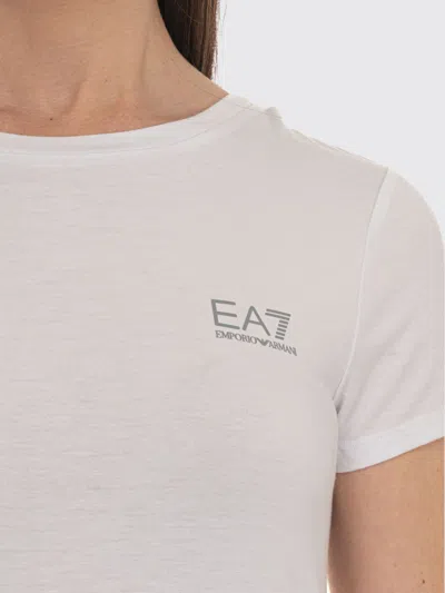 Ea7 Logo-print T-shirt In White