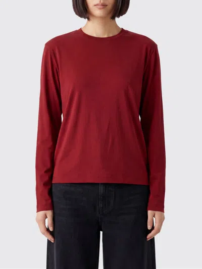 Totême Toteme Classic Long Sleeve T-shirt In Red