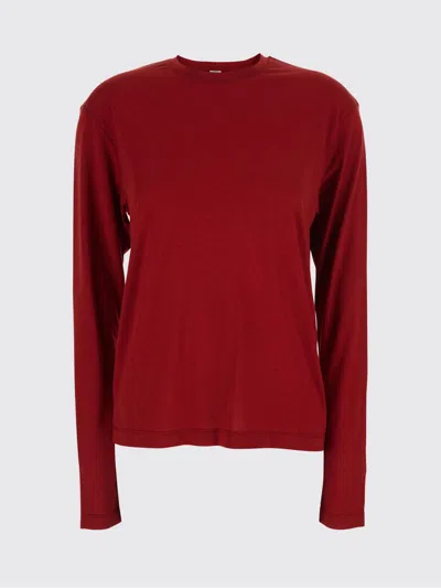 Totême Toteme Classic Long Sleeve T-shirt In Red