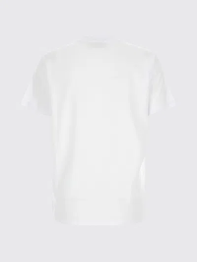 Msgm White Graphic Crew Neck T-shirt In White