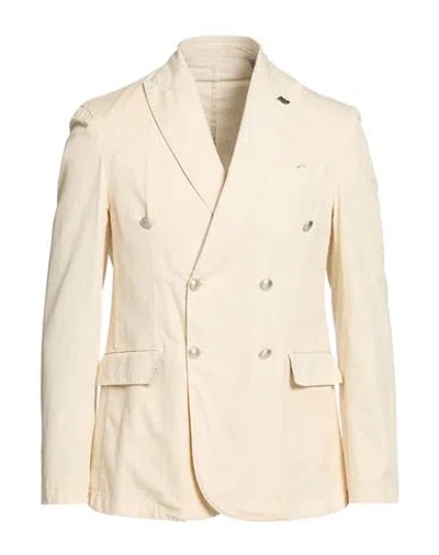 Bob Man Blazer Beige Size 38 Polyester, Viscose, Elastane In White