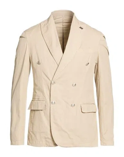 Bob Man Blazer Beige Size 38 Polyester, Viscose, Elastane In White