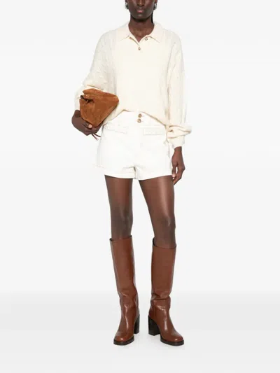 Zimmermann Roselight Braided-trim Shorts In Neutral