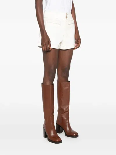 Zimmermann Roselight Braided-trim Shorts In Neutral