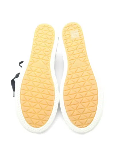 Pre-owned Prada Triangle Patch Sneakers In Blue