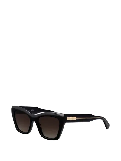 Longchamp Geometric-frame Sunglasses In Black