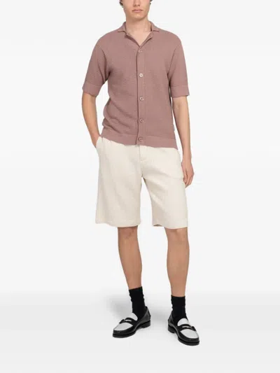 Minimum Raylan Drawstring Crinkled-finish Shorts In Neutral