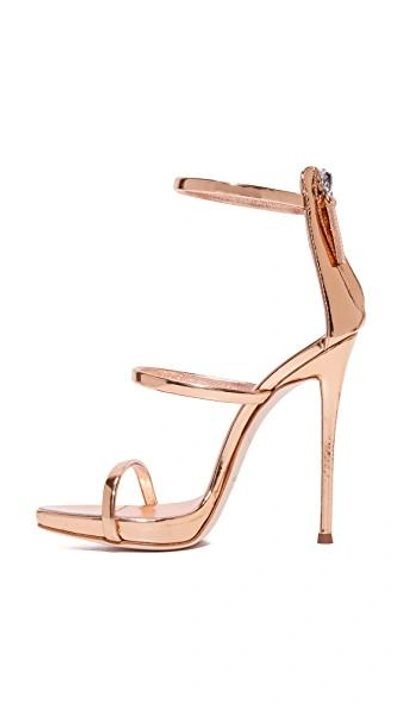 Shop Giuseppe Zanotti Strappy Sandals In Ramino