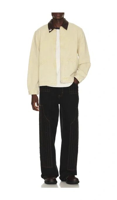 Pas Une Marque Distressed Patch Carpenter Pants In Black