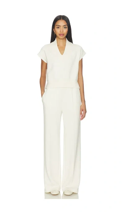 Varley Gracee 브이넥 탱크탑 In White