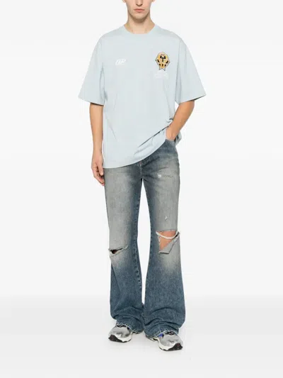 Off-white Logo-print T-shirt In Blue
