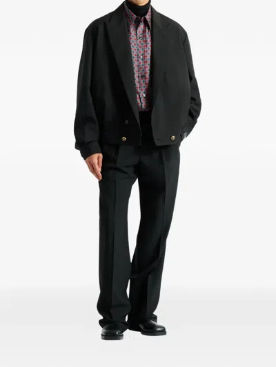 Balmain Wool 2-button Jacket In Black