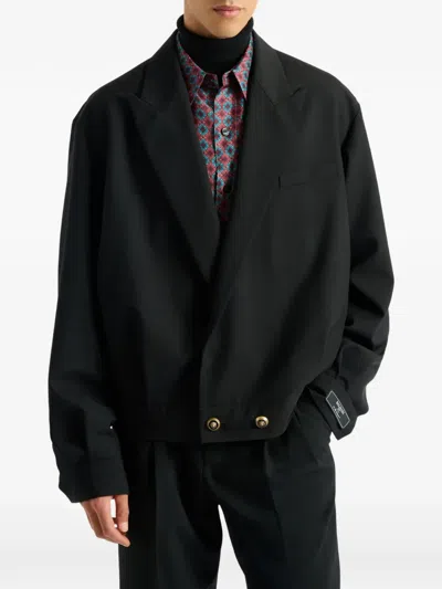 Balmain Wool 2-button Jacket In Black