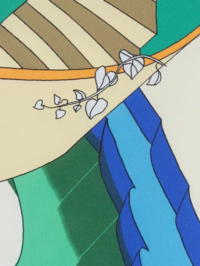 Tory Burch Printed Silk Scarf Top In Multi