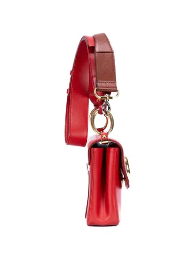 Pre-owned Chloé C Medium Shoulder Bag In Red