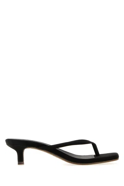 Tkees Julia Square Toe Suede Flip Flop In Black