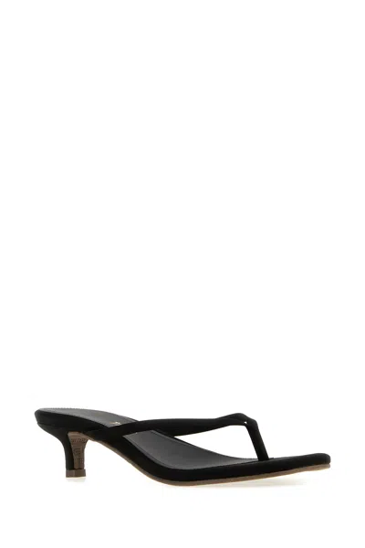Tkees Julia Square Toe Suede Flip Flop In Black