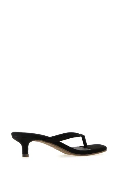 Tkees Julia Square Toe Suede Flip Flop In Black