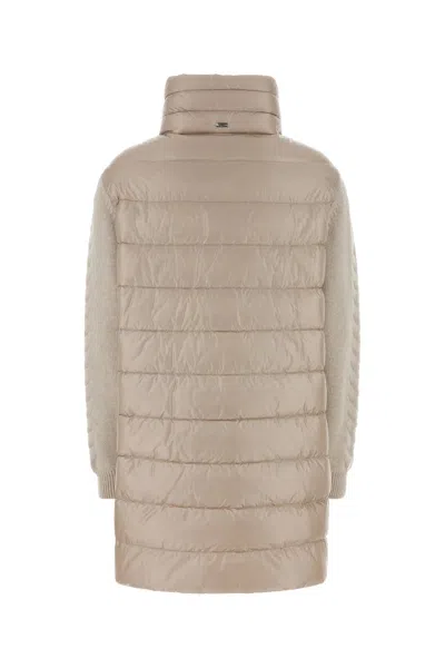 Herno Sand Nylon Down Jacket In Neutral