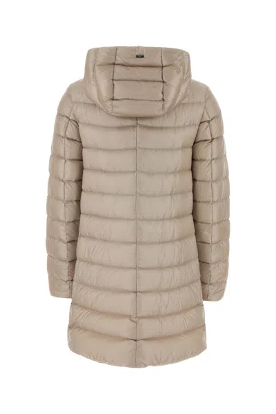 Herno Sand Nylon Down Jacket In Neutral