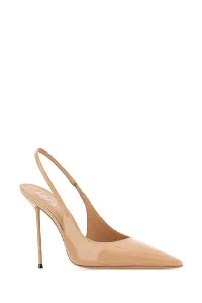 Paris Texas Lidia Slingback Pumps Pointed Toe Stiletto In Brown