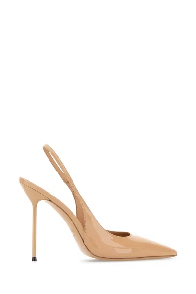 Paris Texas Lidia Slingback Pumps Pointed Toe Stiletto In Brown