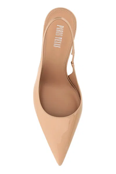 Paris Texas Lidia Slingback Pumps Pointed Toe Stiletto In Brown