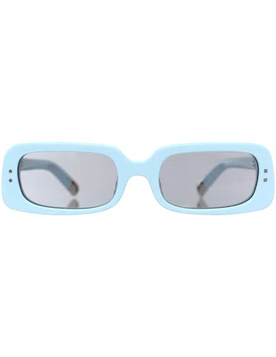 Jacquemus The Azzuro Rectangular Sunglasses In Blue