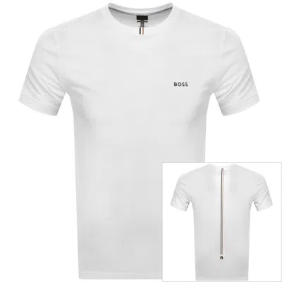 Boss Athleisure Boss Toc Spin Training T Shirt White In White