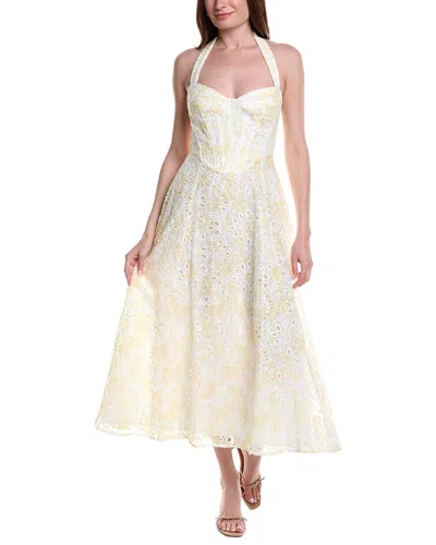 Bardot Pollie Halter Midi Dress In Yellow