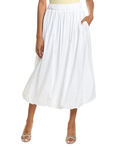 Kenneth Cole Bubble Cotton Blend Maxi Skirt In White