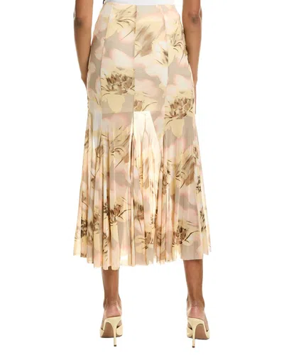 Kenneth Cole Mesh Pull On Godet Fit And Flare Maxi Skirt In Brown