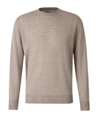 Canali Round-neck Sweater In Neutral