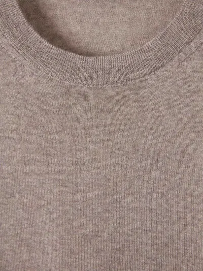 Canali Round-neck Sweater In Neutral
